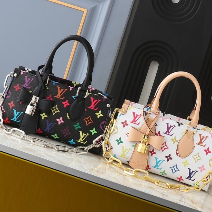 Louis Vuitton X Takashi Murakami Onthego East West White 25cm - Image 3
