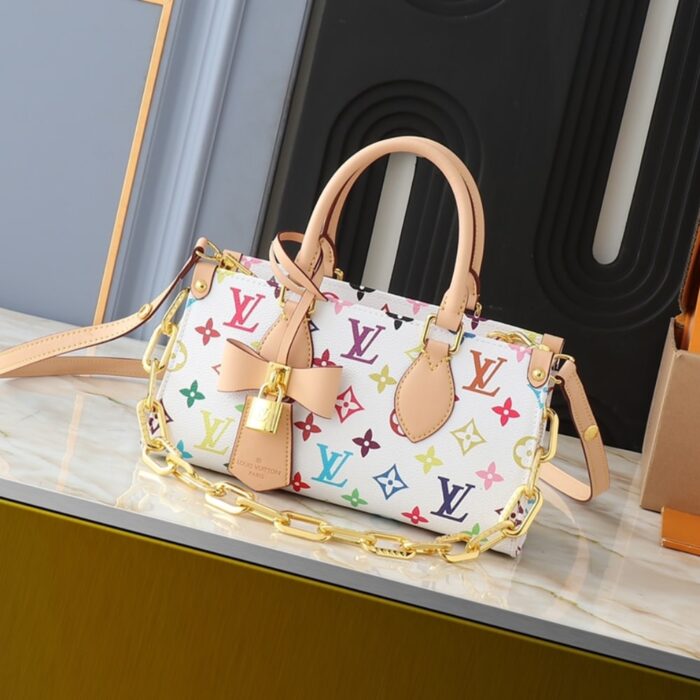 Louis Vuitton X Takashi Murakami Onthego East West White 25cm - Image 2
