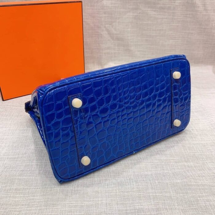 Hermes Birkin 30 Crocodile Gold-toned Hardware Dark Blue 30cm - Image 5