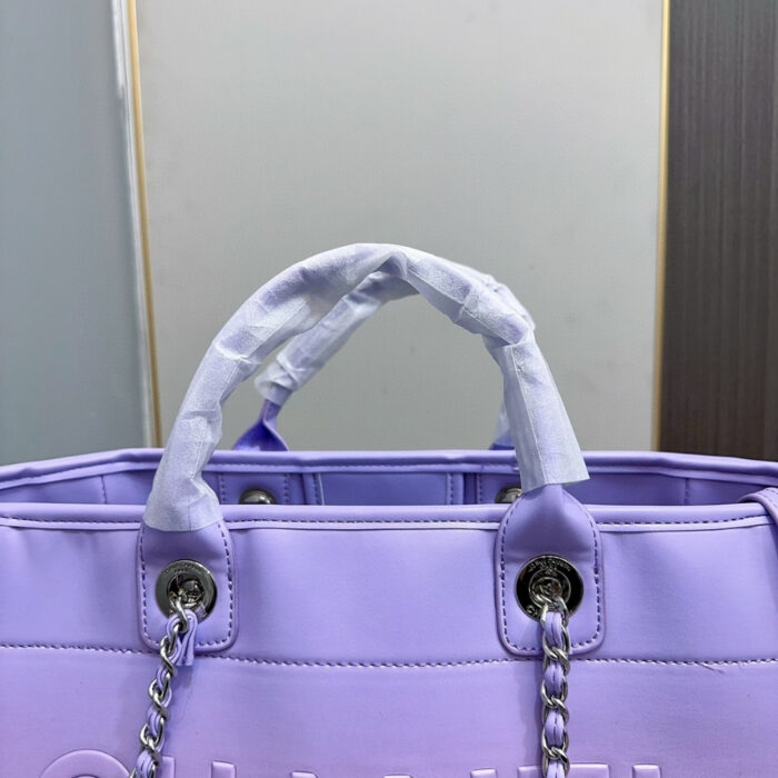Chanel Small Deauville Shopping Tote Pink and Purple Ombre 38Cm - Image 3
