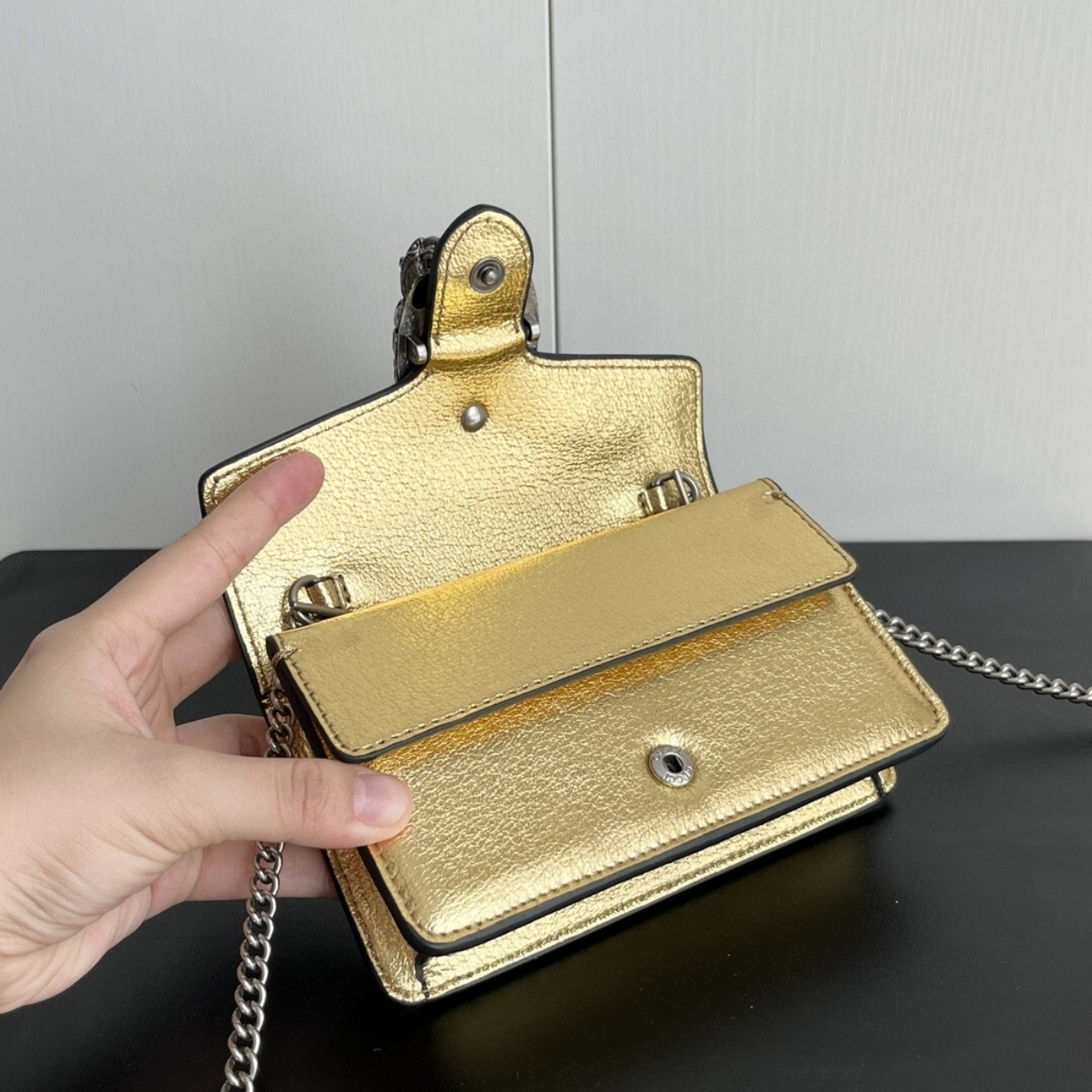 Gucci Dionysus Super Mini Bag Gold 16.5 cm 476432 1TRBN 8089 - Image 7