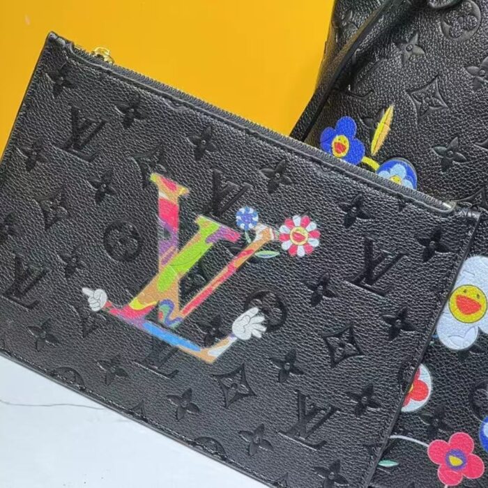 Louis Vuitton X Takashi Murakami Superflat Neverfull MN Black 31Cm M13675 - Image 4