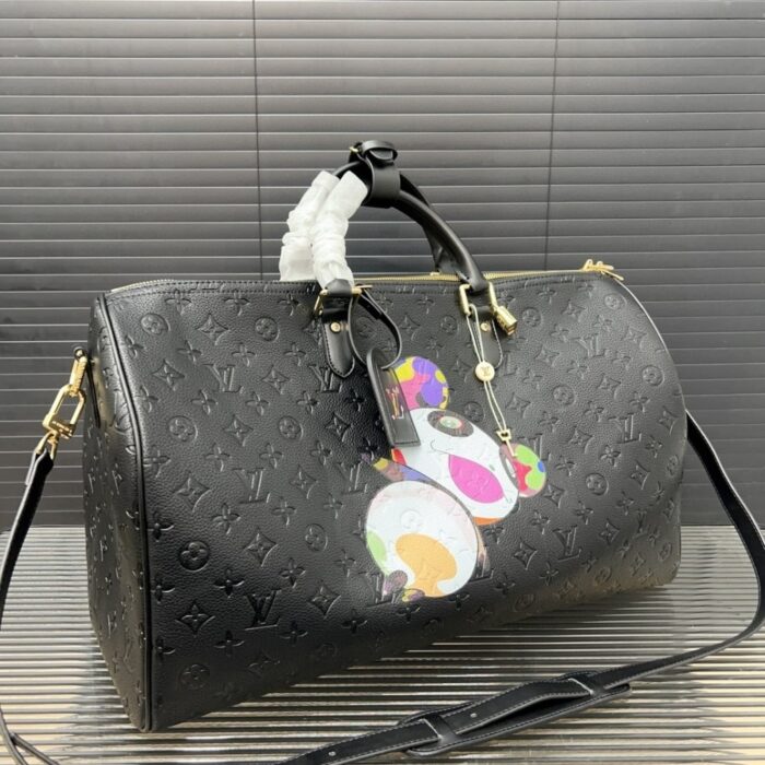 Louis Vuitton X Takashi Murakami Keepall Black 45Cm M13761 - Image 2