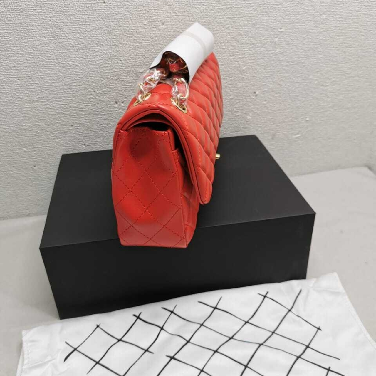 Chanel Classic Handbag Red 25cm A01112 - Image 5