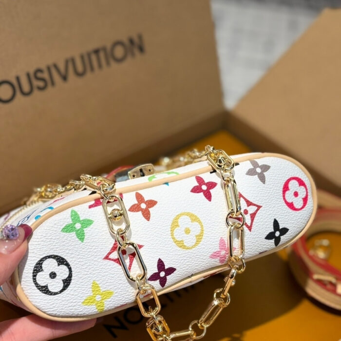 Louis Vuitton x Takashi Murakami Vanity Chain Pouch White 20Cm M13662 - Image 4