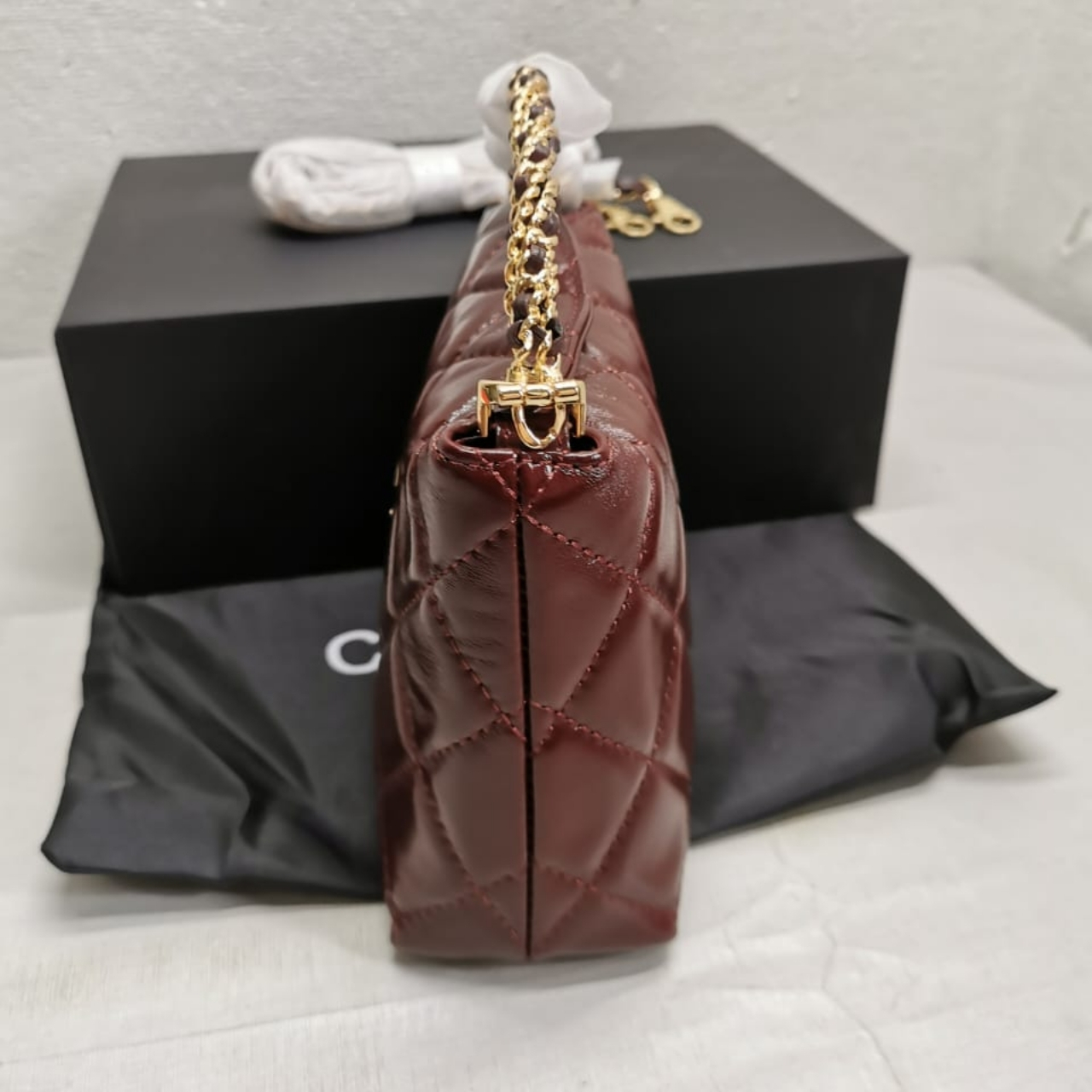 Chanel Clutch With Chain Burgundy 18cm AP4189 B17675 NZG79 - Image 5