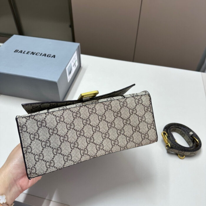 Gucci x Balenciaga The Hacker Project Small Hourglass Bag Beige Ebony 23Cm - Image 4