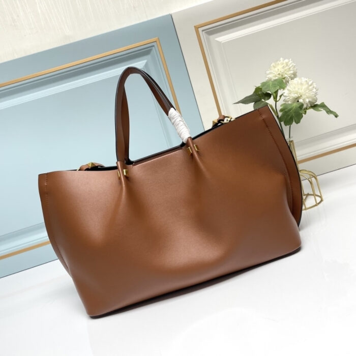 Valentino Garavani Large VLogo Escape Shopper Tote Brown 41Cm - Image 4