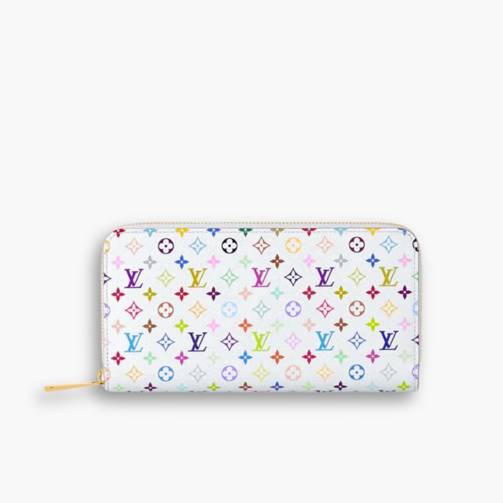 Louis Vuitton x Takashi Murakami Zippy Wallet Multicolored White 19cm
