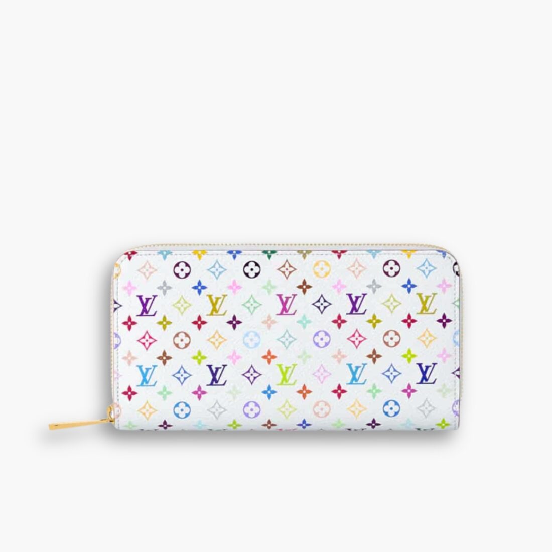 Louis Vuitton x Takashi Murakami Zippy Wallet Multicolored White 19cm