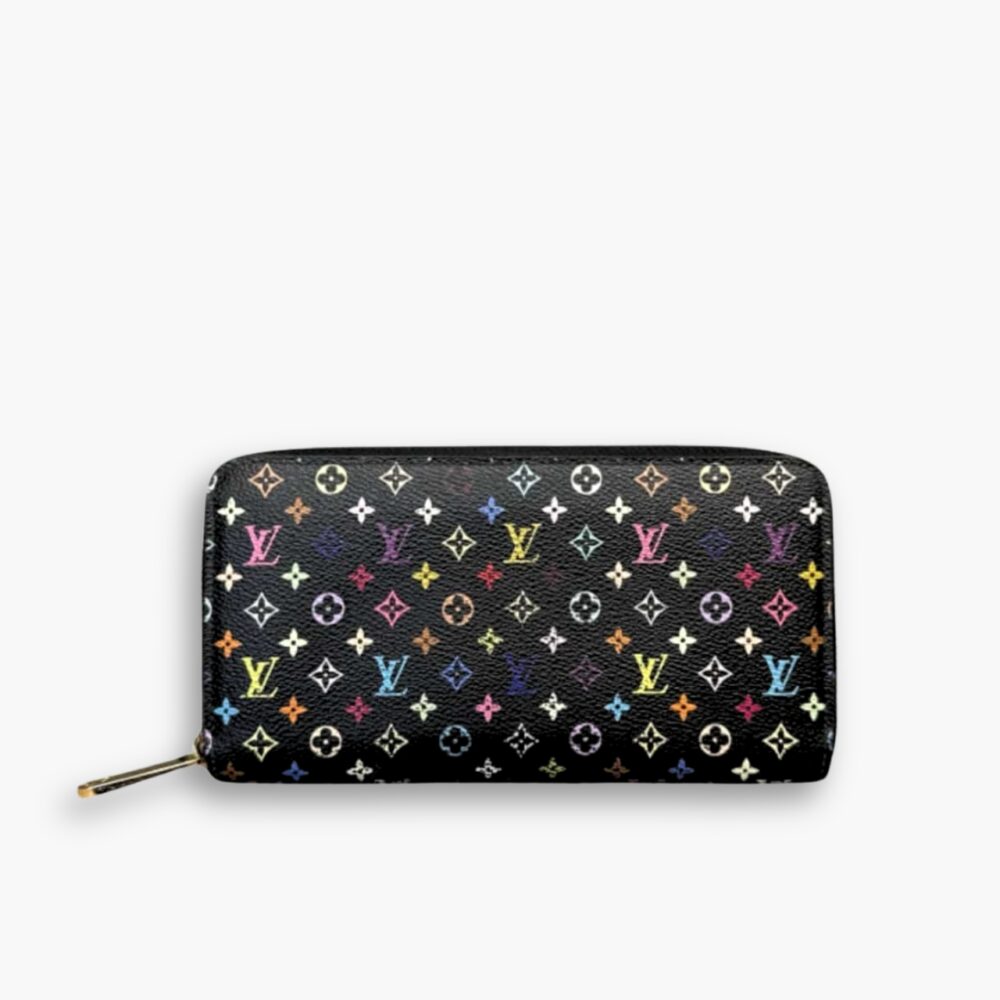 Louis Vuitton x Takashi Murakami Zippy Wallet Multicolored Black 19cm