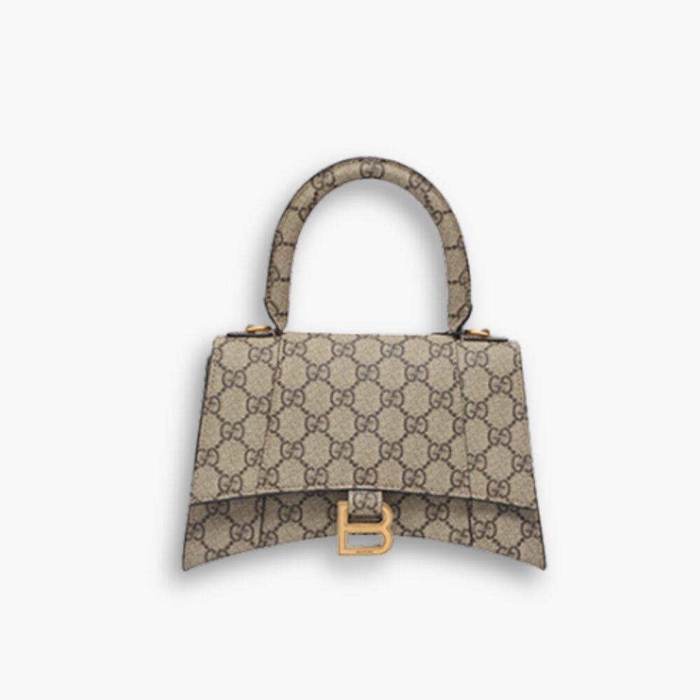 Gucci x Balenciaga The Hacker Project Small Hourglass Bag Beige Ebony 23Cm