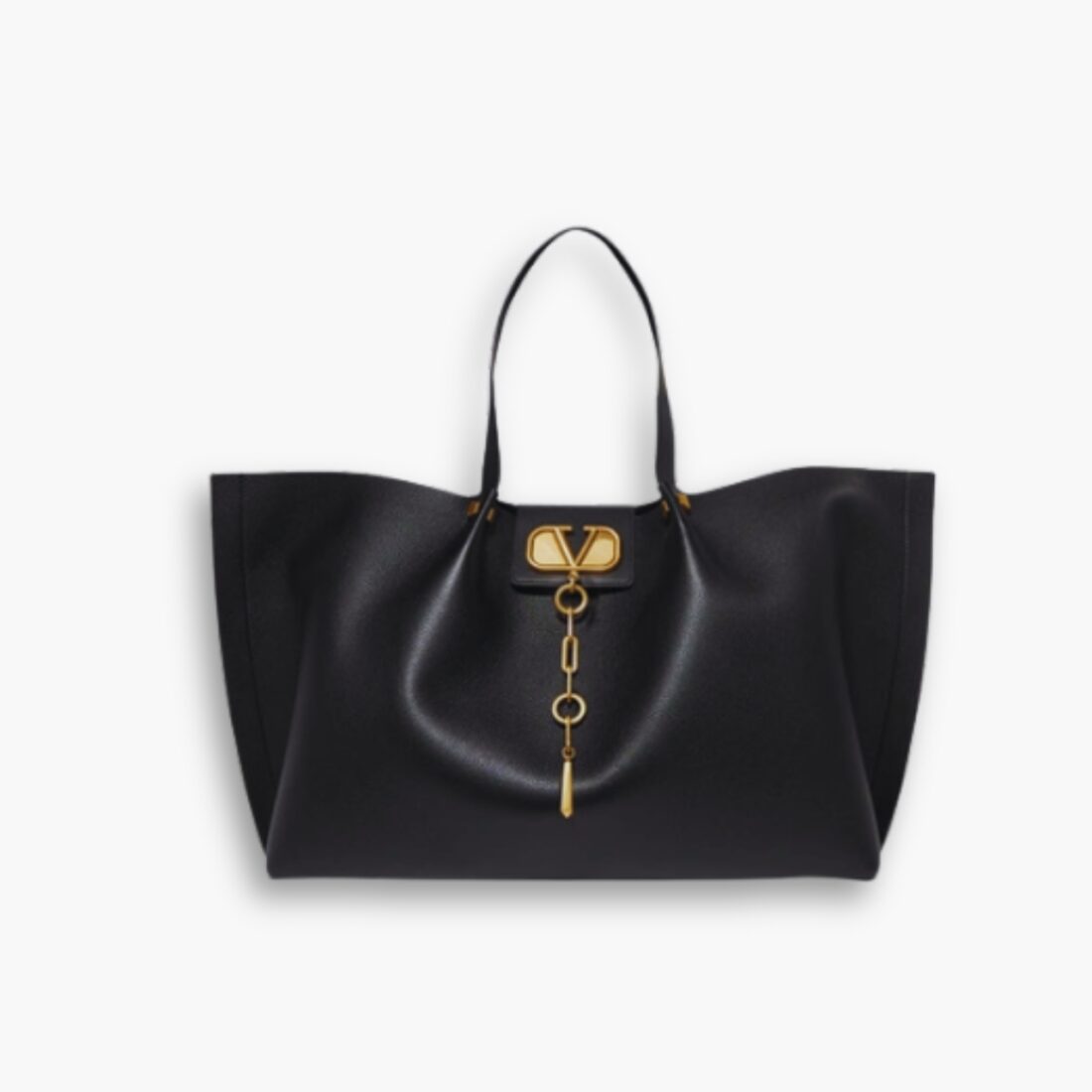 Valentino Garavani Large VLogo Escape Shopper Tote Black 41Cm