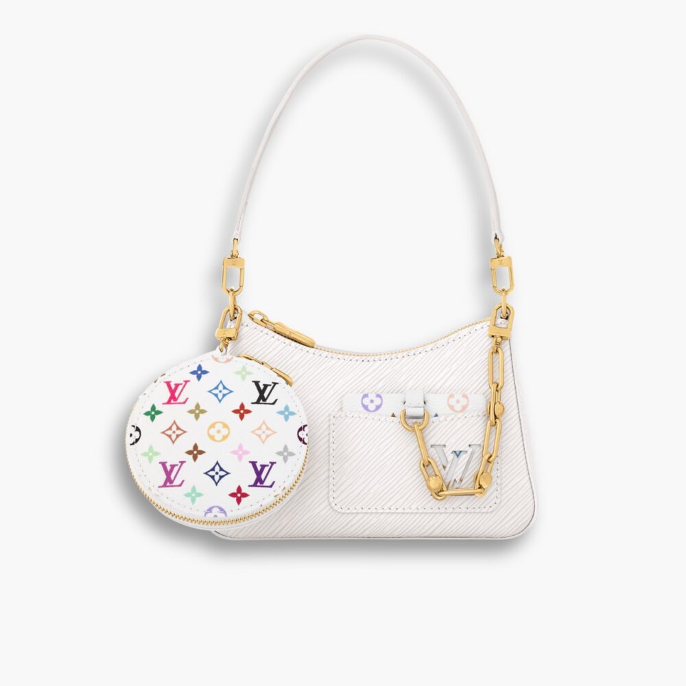 Louis Vuitton x Murakami Marellini Bag White 19Cm M13100