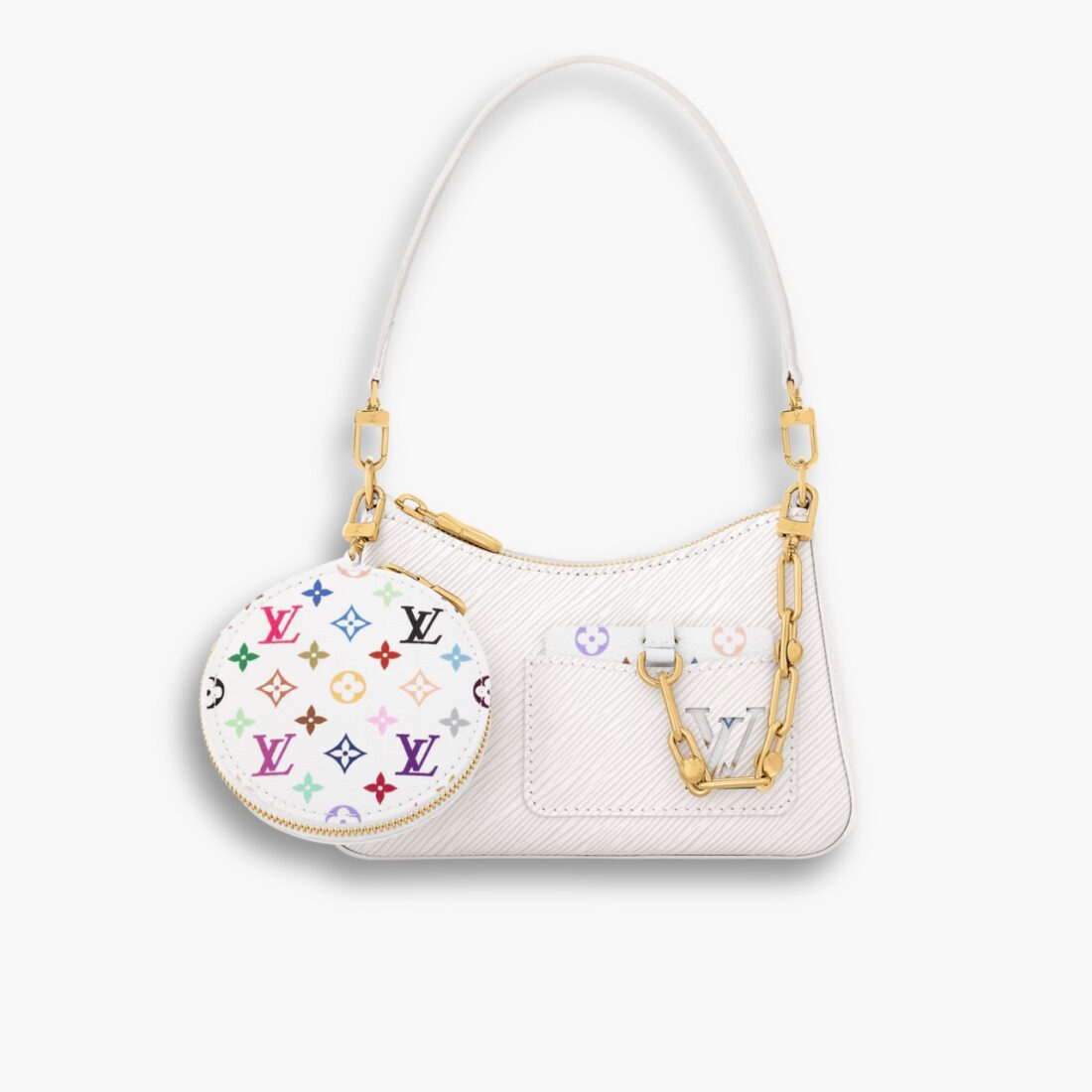 Louis Vuitton x Murakami Marellini Bag White 19Cm M13100