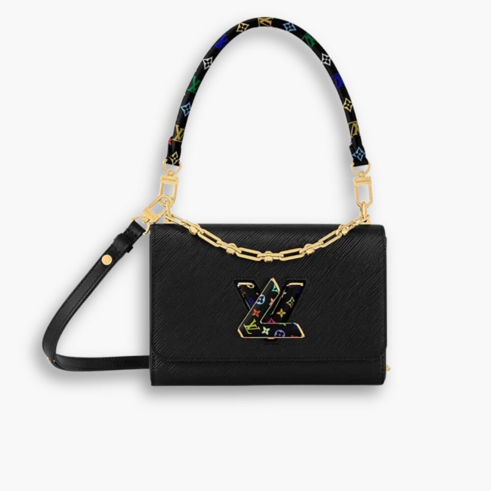 Louis vuitton x Takashi Murakami Twist MM Slim Bag Black 23Cm M13243