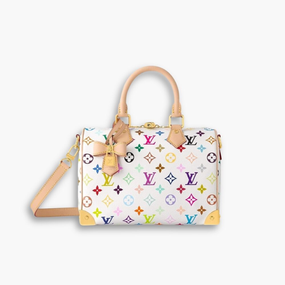 Louis Vuitton x Takashi Murakami Speedy Bandouliere White 25 cm