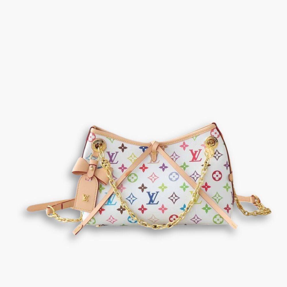Louis Vuitton x Takashi Murakami Carryall BB Bag Monogram Multicolore Blanc 26cm