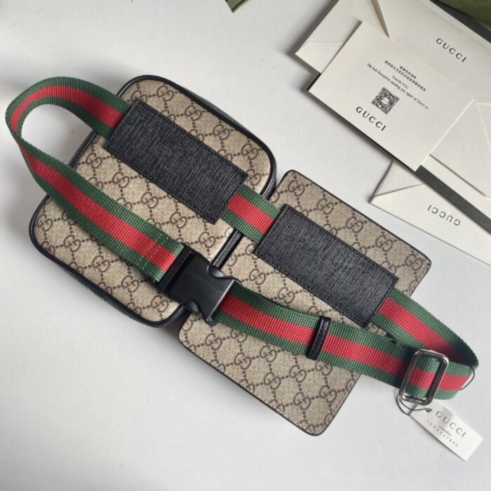Gucci GG Supreme Web Belt Bag Beige 33cm - Image 3
