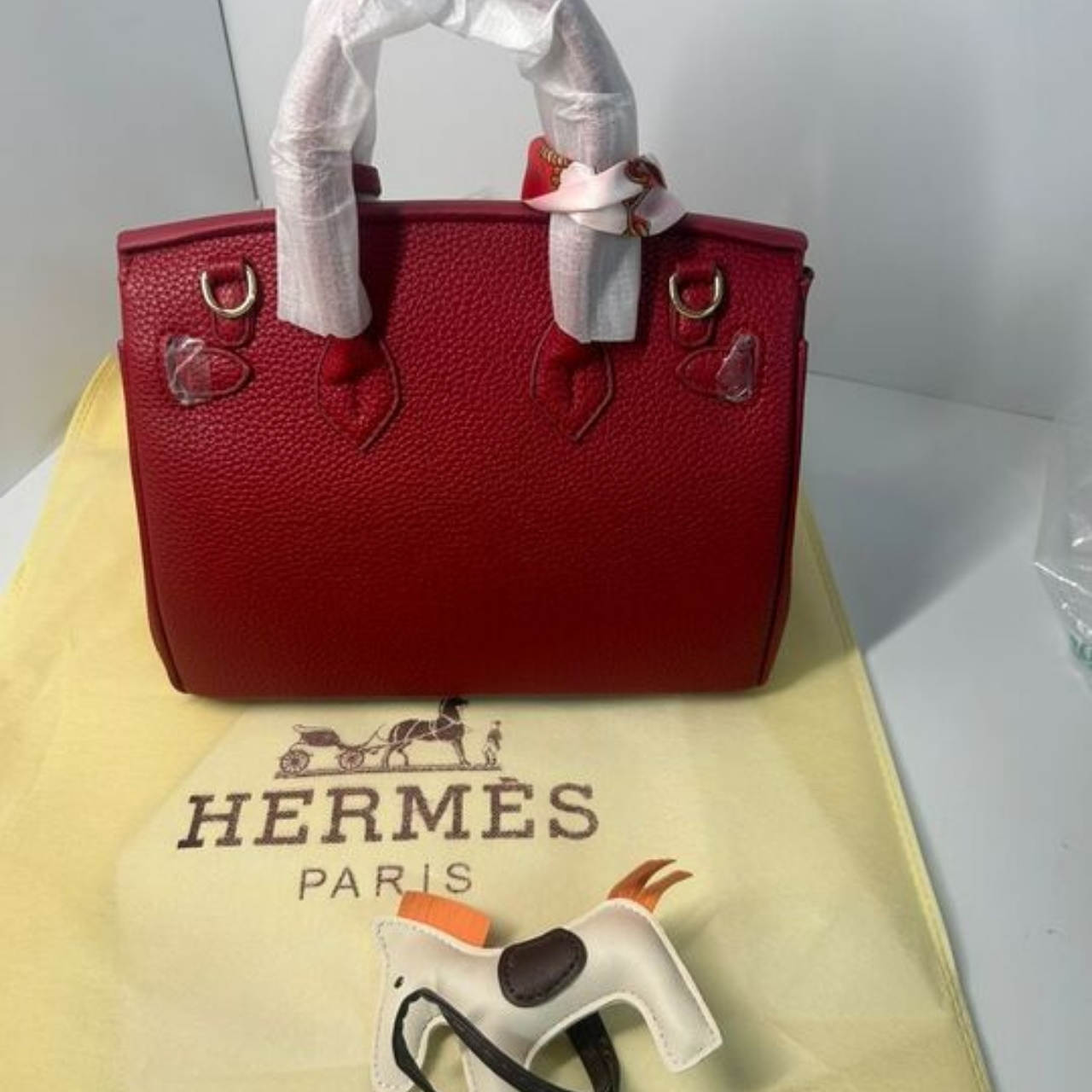 Hermes Birkin Togo Handbag Rouge 25cm - Image 4