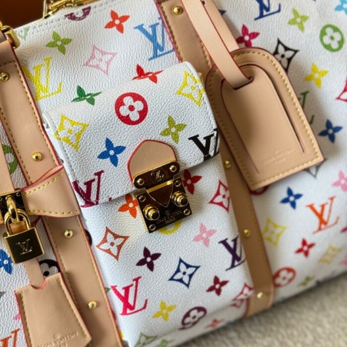 Louis Vuitton X Takashi Murakami Keepall Bandouliere White Multicolored 45cm M13742 - Image 5