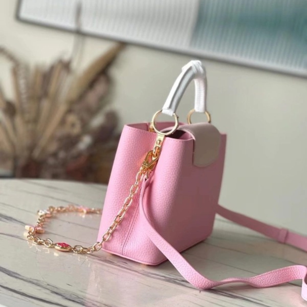 Louis Vuitton Mini Capucines Rose Chamallow Pink 20cm M22375 - Image 5