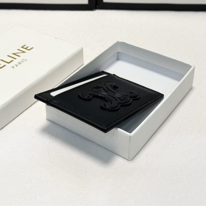 Celine Card Holder Black 9cm - Image 4