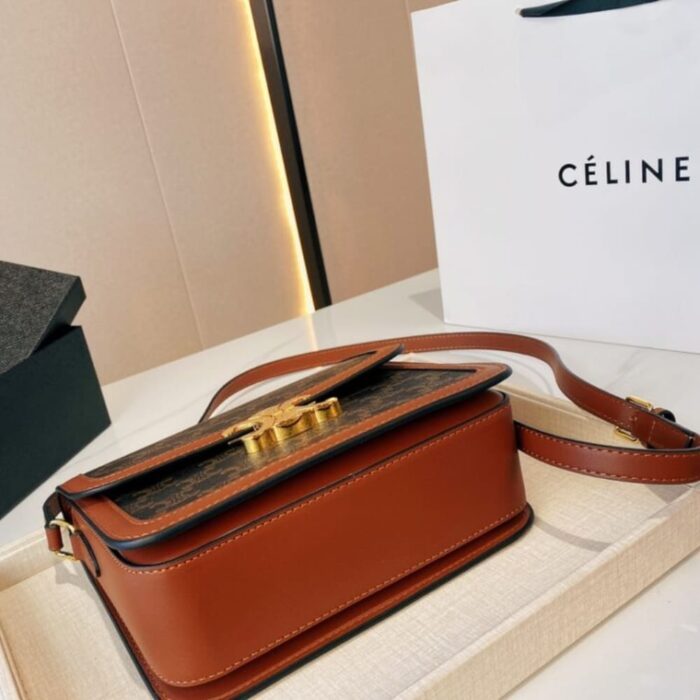 Celine Classique Triomphe Bag in Triomphe Canvas 22cm 191242BZ404LU - Image 5