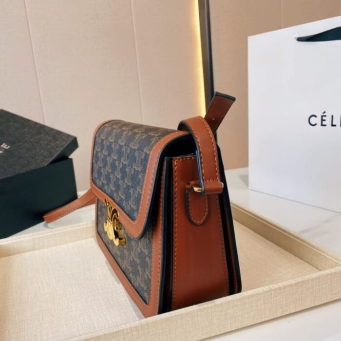 Celine Classique Triomphe Bag in Triomphe Canvas 22cm 191242BZ404LU - Image 6