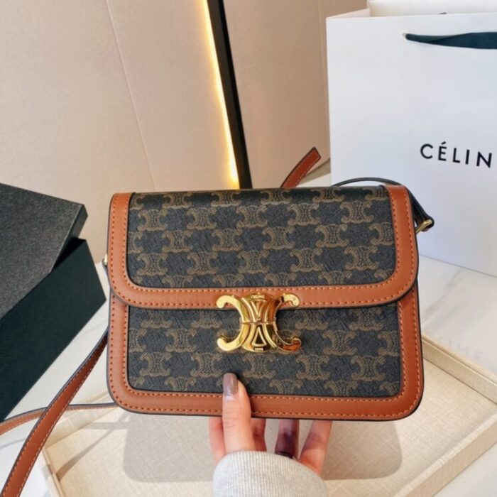 Celine Classique Triomphe Bag in Triomphe Canvas 22cm 191242BZ404LU - Image 7
