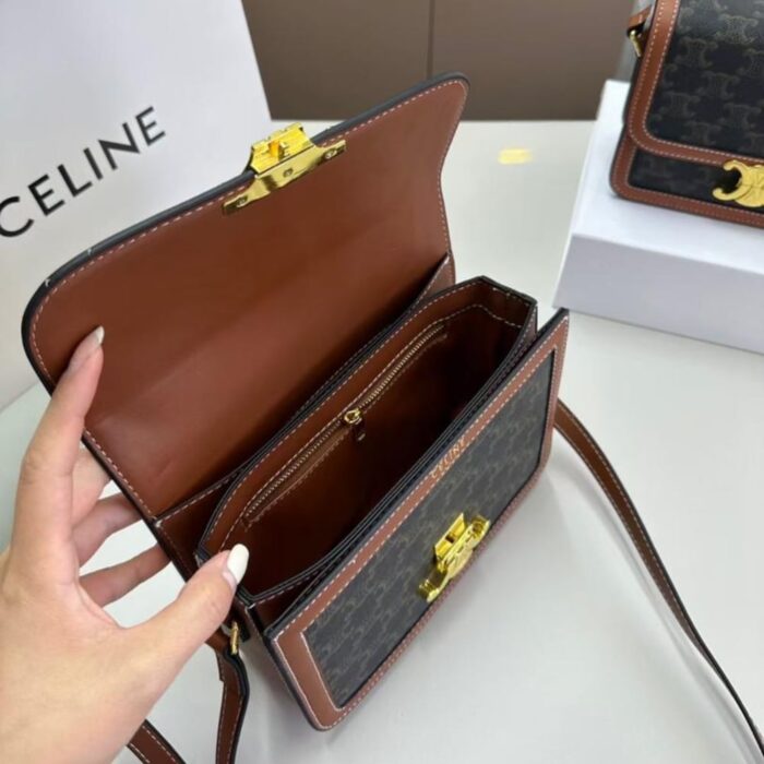Celine Classique Triomphe Bag in Triomphe Canvas 22cm 191242BZ404LU - Image 8