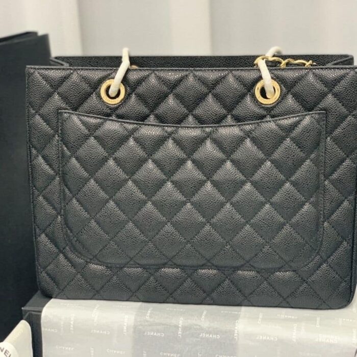 Chanel Caviar Grand Shopping Tote Black 33cm - Image 3