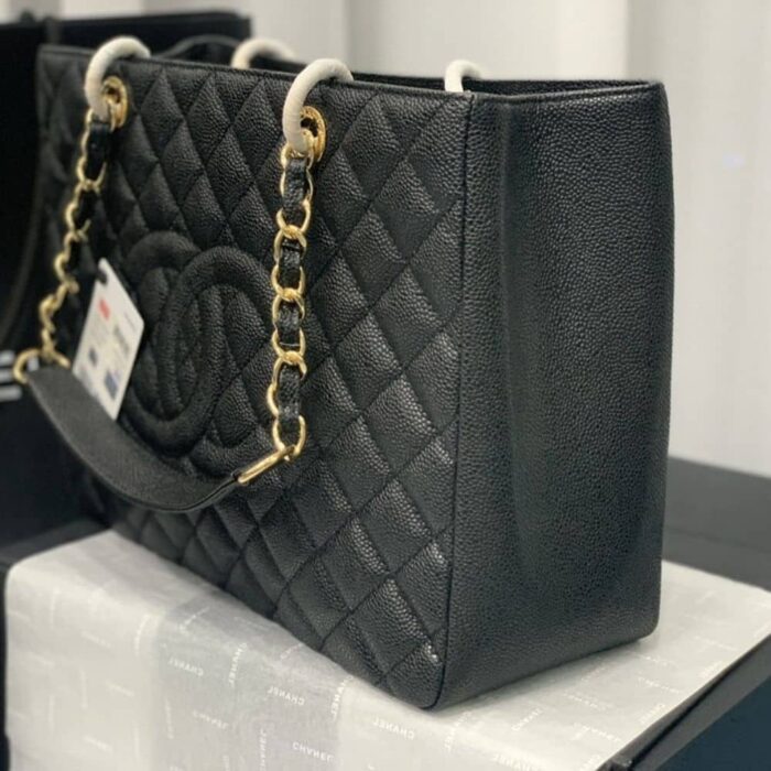 Chanel Caviar Grand Shopping Tote Black 33cm - Image 4