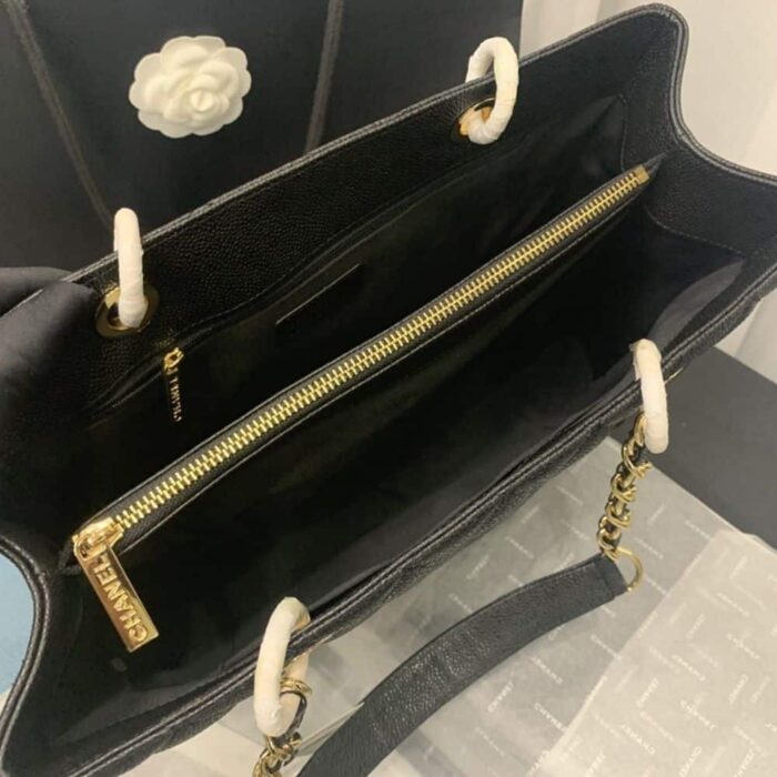 Chanel Caviar Grand Shopping Tote Black 33cm - Image 6