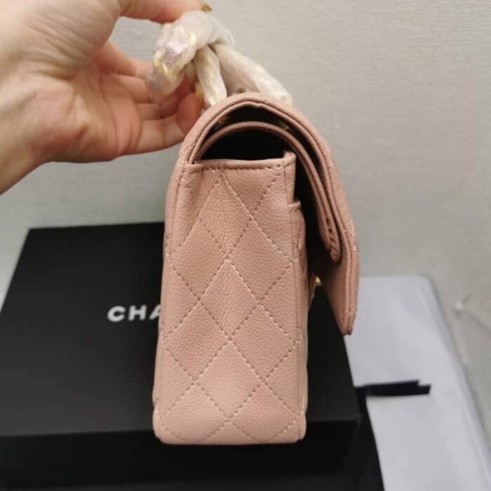 Chanel Classic Flap Bag Pink 25cm - Image 6