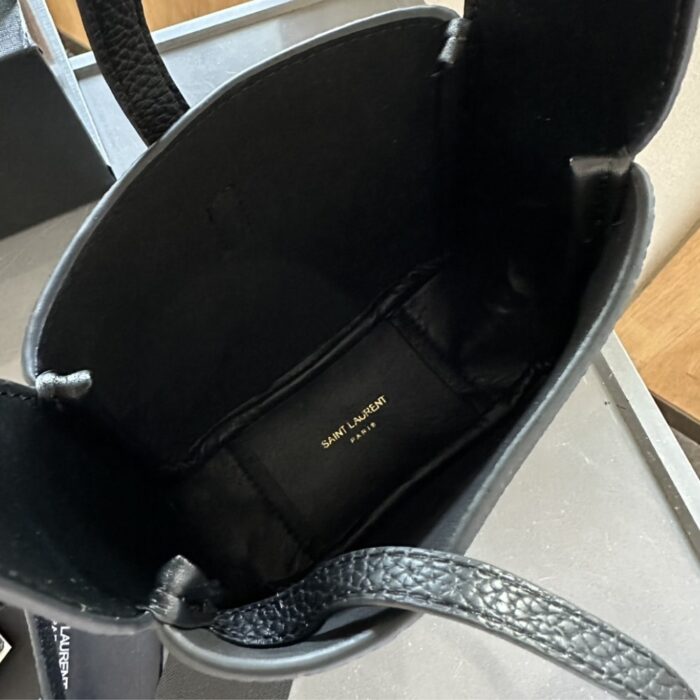 Saint Laurent Le 5 À 7 Supple Baby In Grained Leather Black 15cm 809461AADUU1000 - Image 2