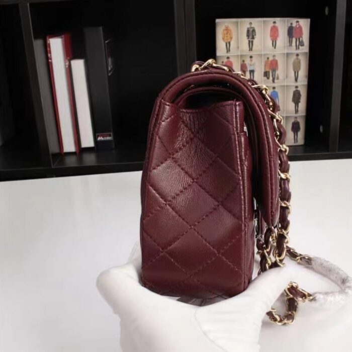 Chanel Classic Double Flap Handbag Burgundy 30cm A01112 B17625 NZG79 - Image 3