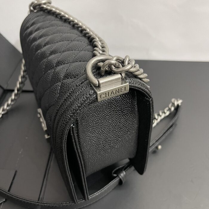 Chanel Boy Medium Handbag Black 25cm - Image 6