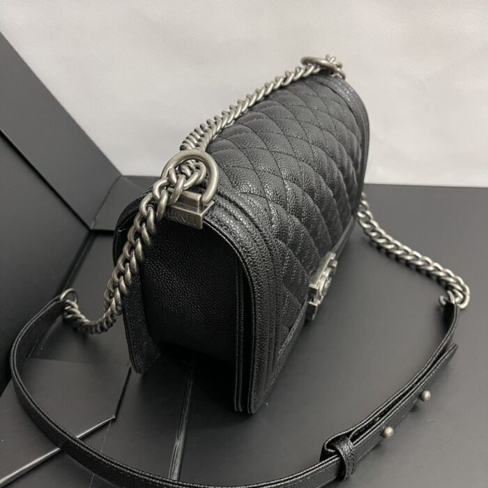 Chanel Boy Medium Handbag Black 25cm - Image 5