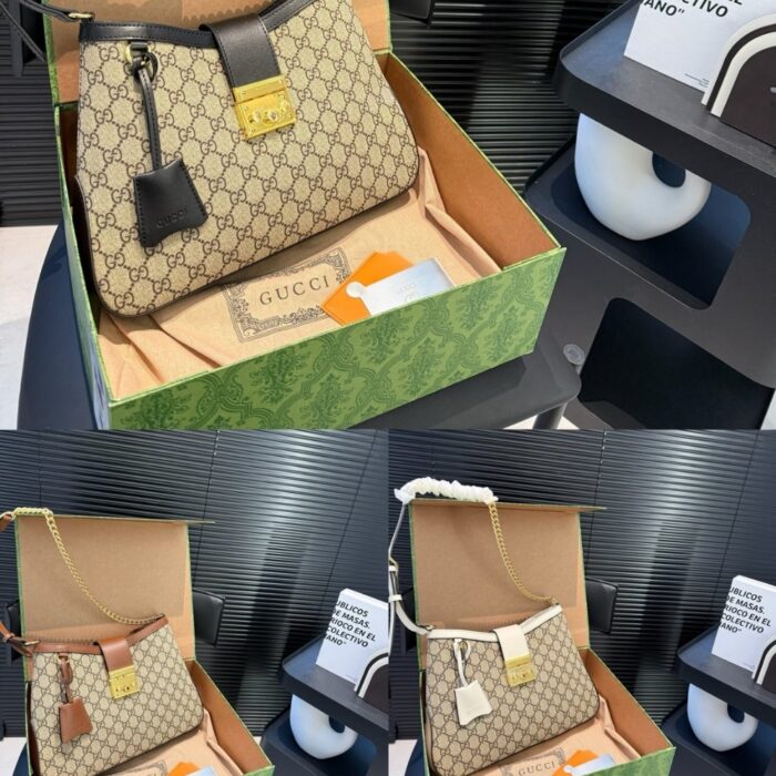 Gucci Padlock GG Medium Shoulder Bag White 33cm 795113 KHNKG 9761 - Image 4