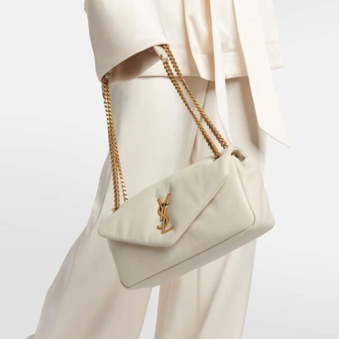 Saint Laurent Calypso Small In Blanc Vintage 27cm 734153AACQO9227 - Image 6