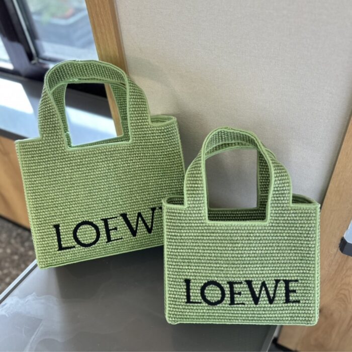 Loewe Small LOEWE Font Tote Meadow Green 24cm A685B59X01 1718 - Image 2