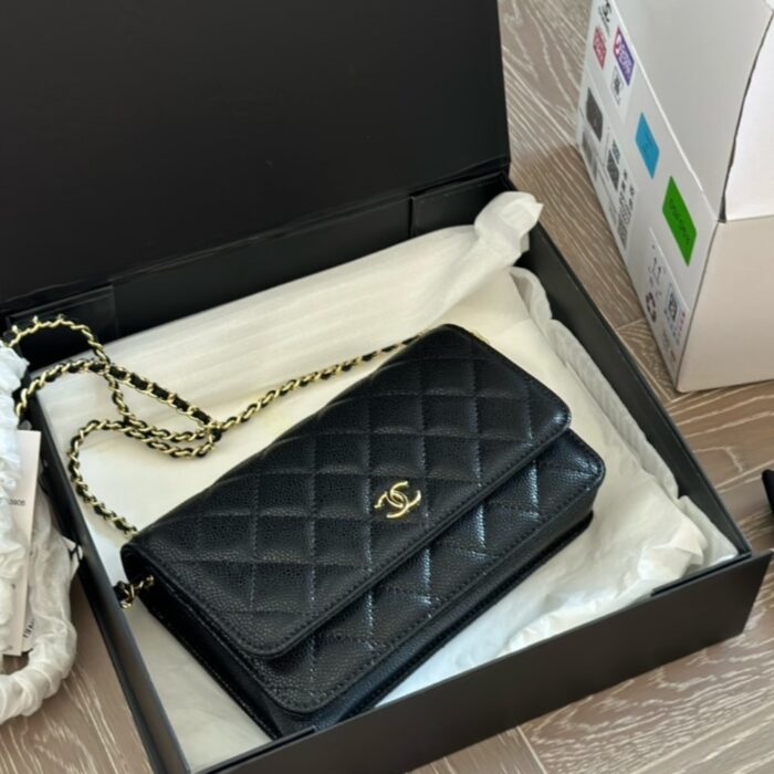 Chanel Wallet On Chain Caviar Quilted Black 19cm - Image 2