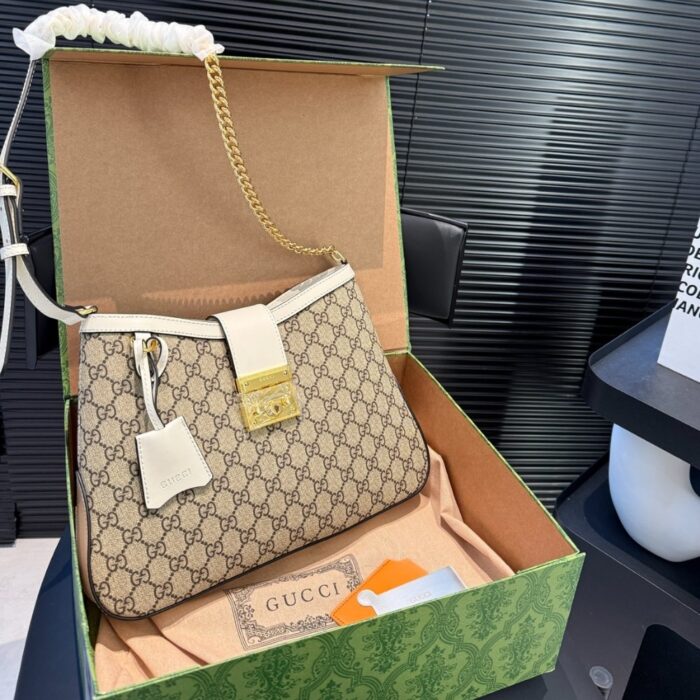 Gucci Padlock GG Medium Shoulder Bag White 33cm 795113 KHNKG 9761 - Image 2