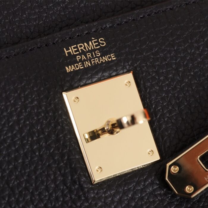 Hermes Kelly Togo Handbag Black 25cm - Image 2