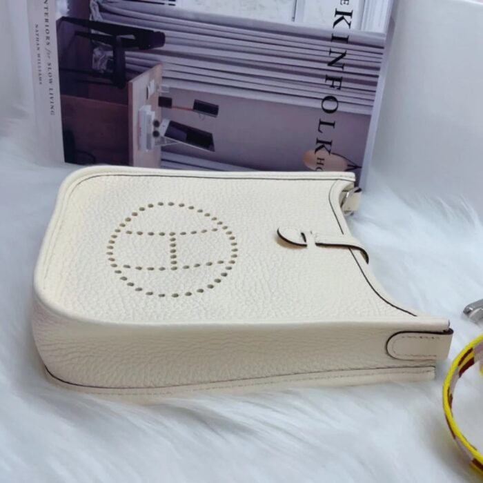 Hermes Evelyne Amazone Bag White 17cm - Image 2