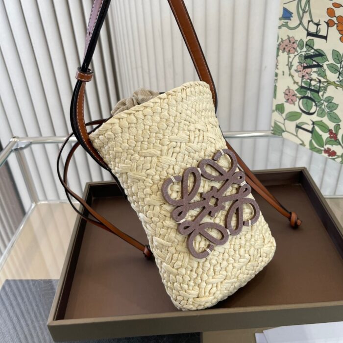 Loewe Anagram Pocket Crossbody Bag Natural And Tan 16cm C630G35X05 2435 - Image 2
