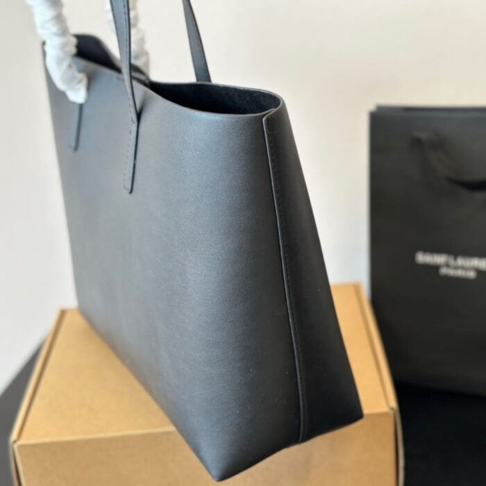 Saint Laurent Shopping Bag Leather Black 37cm 600281CSV0J1000 - Image 4