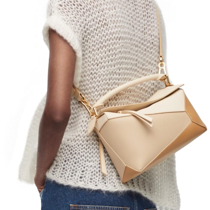 Loewe Small Puzzle Bag Dusty Beige 24cm A510P60X38 - Image 3