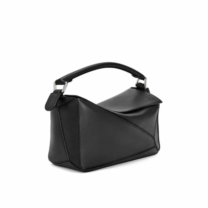 Loewe Small Puzzle Bag Satin Black 24cm A510S21XA9 1100 - Image 3